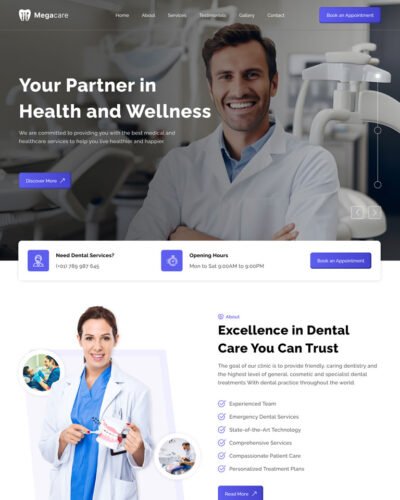 Mega Dental – Dentist Website